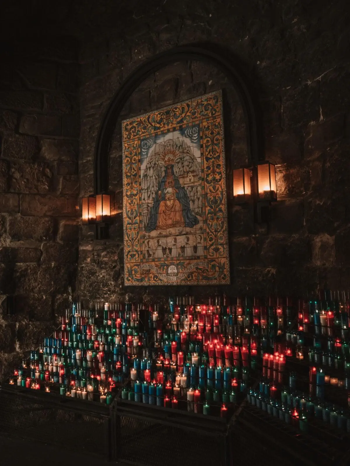 Candele lungo il Cammino dell'Ave Maria